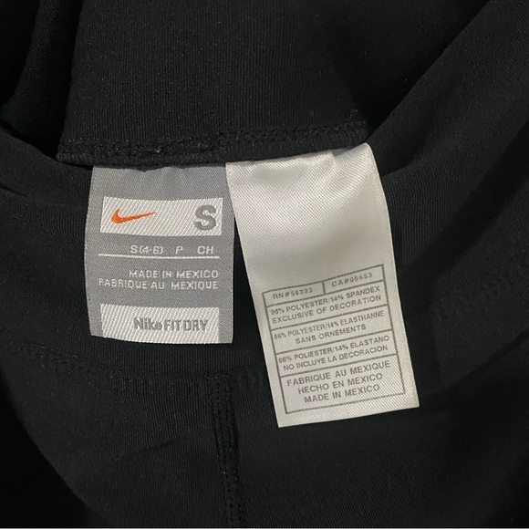 Nike FitDry Cropped Black Athletic Leggings Size S (4-6) - Picture 3 of 7